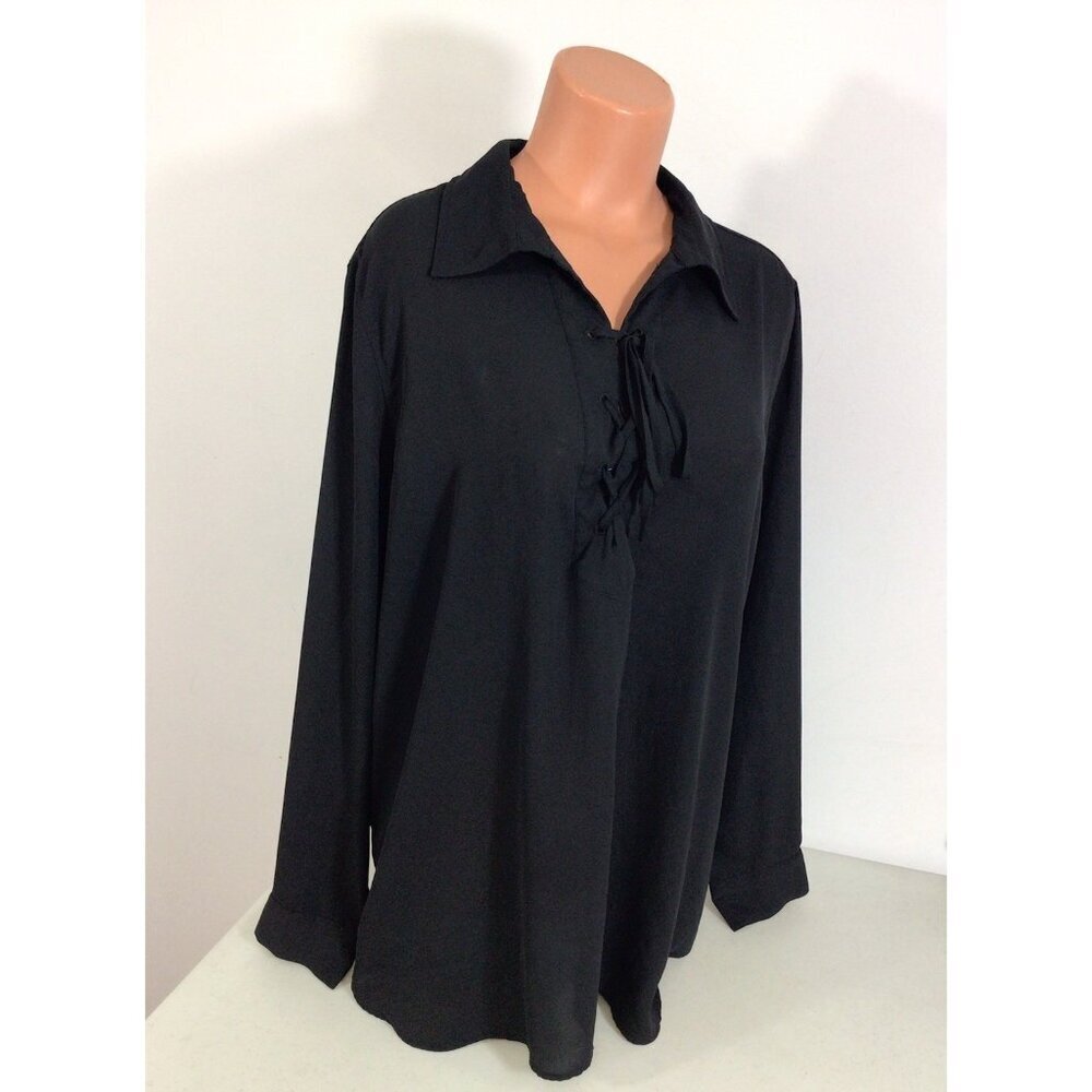 Who What Wear Blouse Shirt Tie Front Womens 2XL